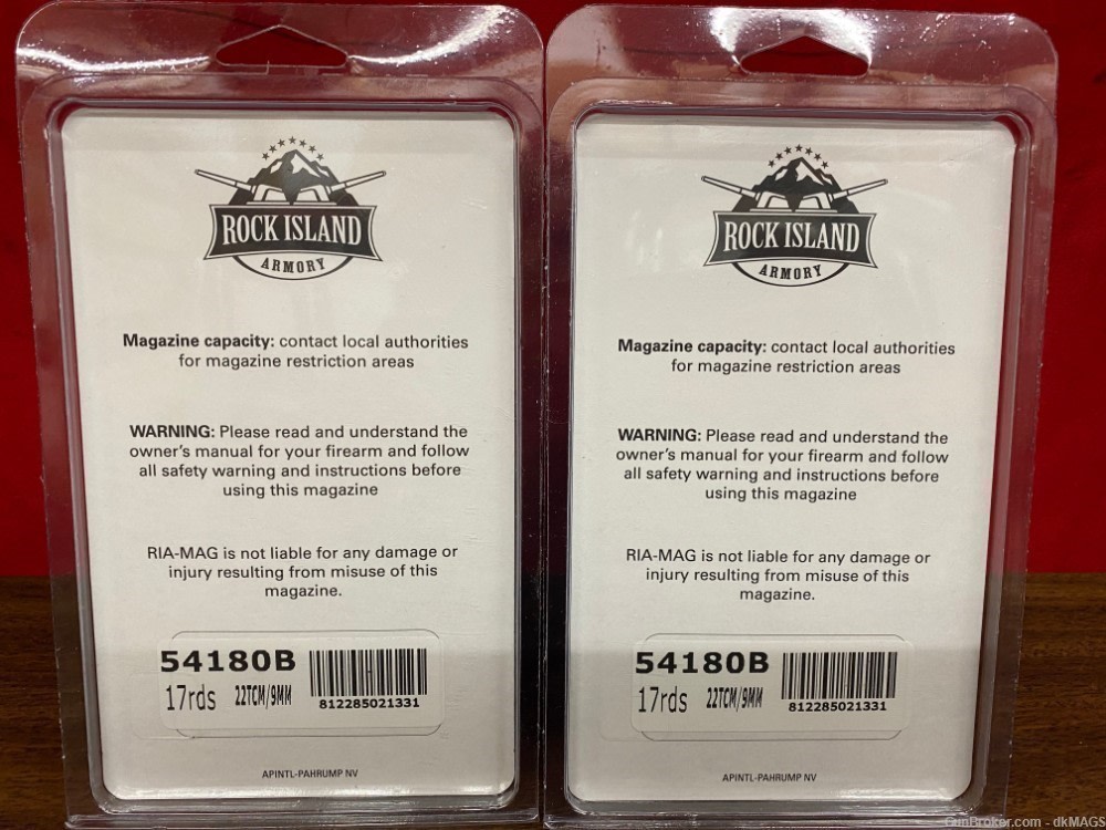 2 R.I.A. TCM .22TCM 9mm 17rd Magazines-img-8