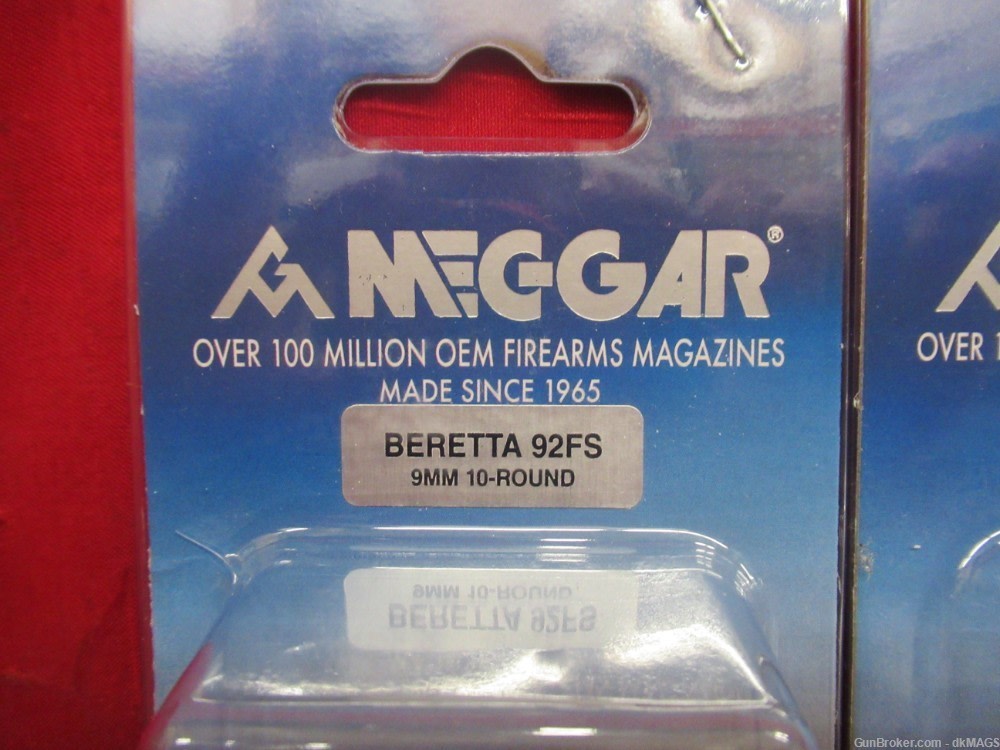 2 Beretta 92 92FS M9 9mm 10 Round  Mecgar Magazines-img-1