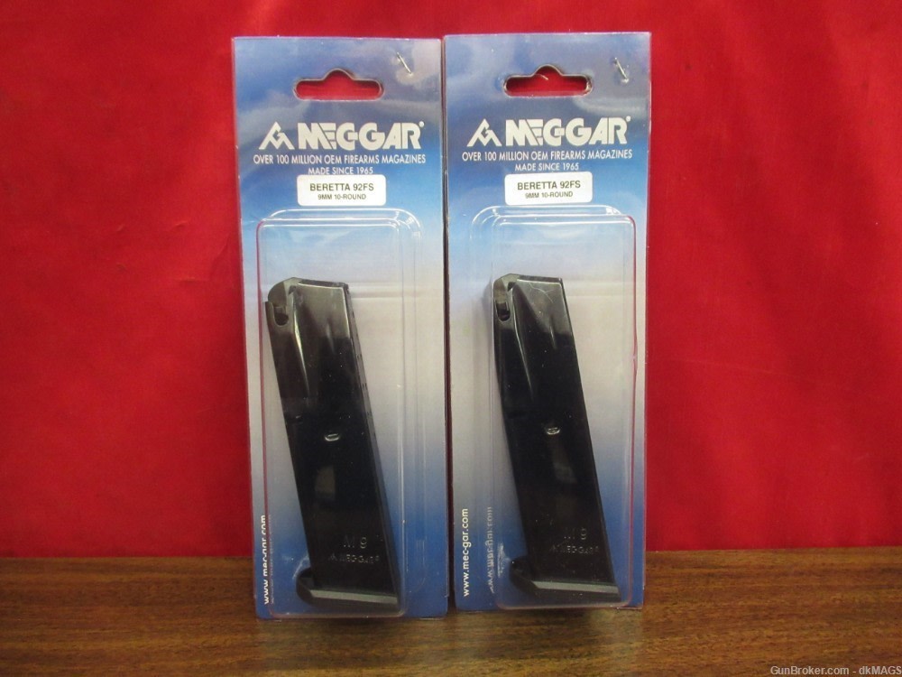 2 Beretta 92 92FS M9 9mm 10 Round  Mecgar Magazines-img-0