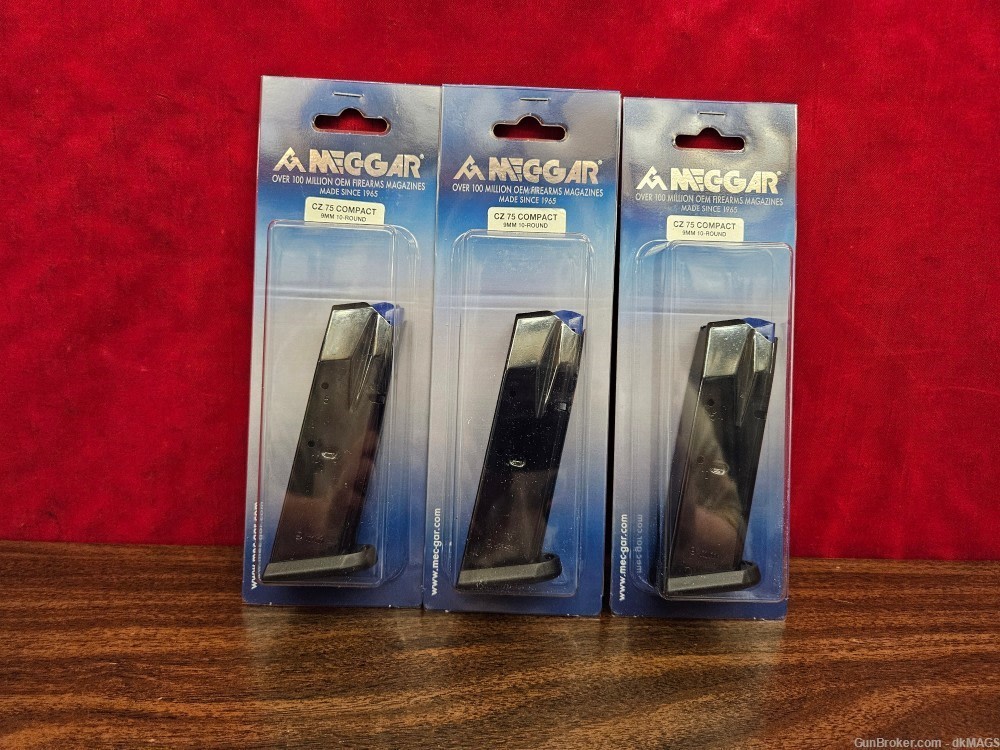 3 Mec Gar CZ75 Compact 10rd 10 Round 9mm Mags MGCZCOMP10B-img-0