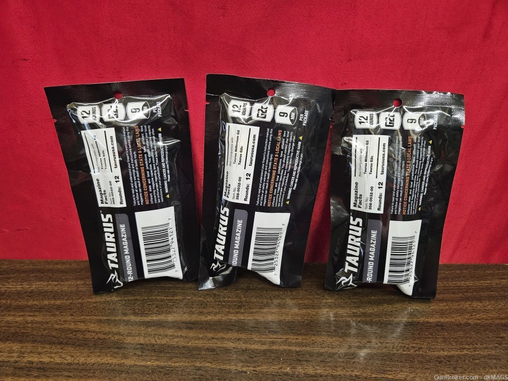 3 Taurus G2c 9mm 12rd G2C G3C PT111 Magazines Mags Clips Candy Bar Package-img-1