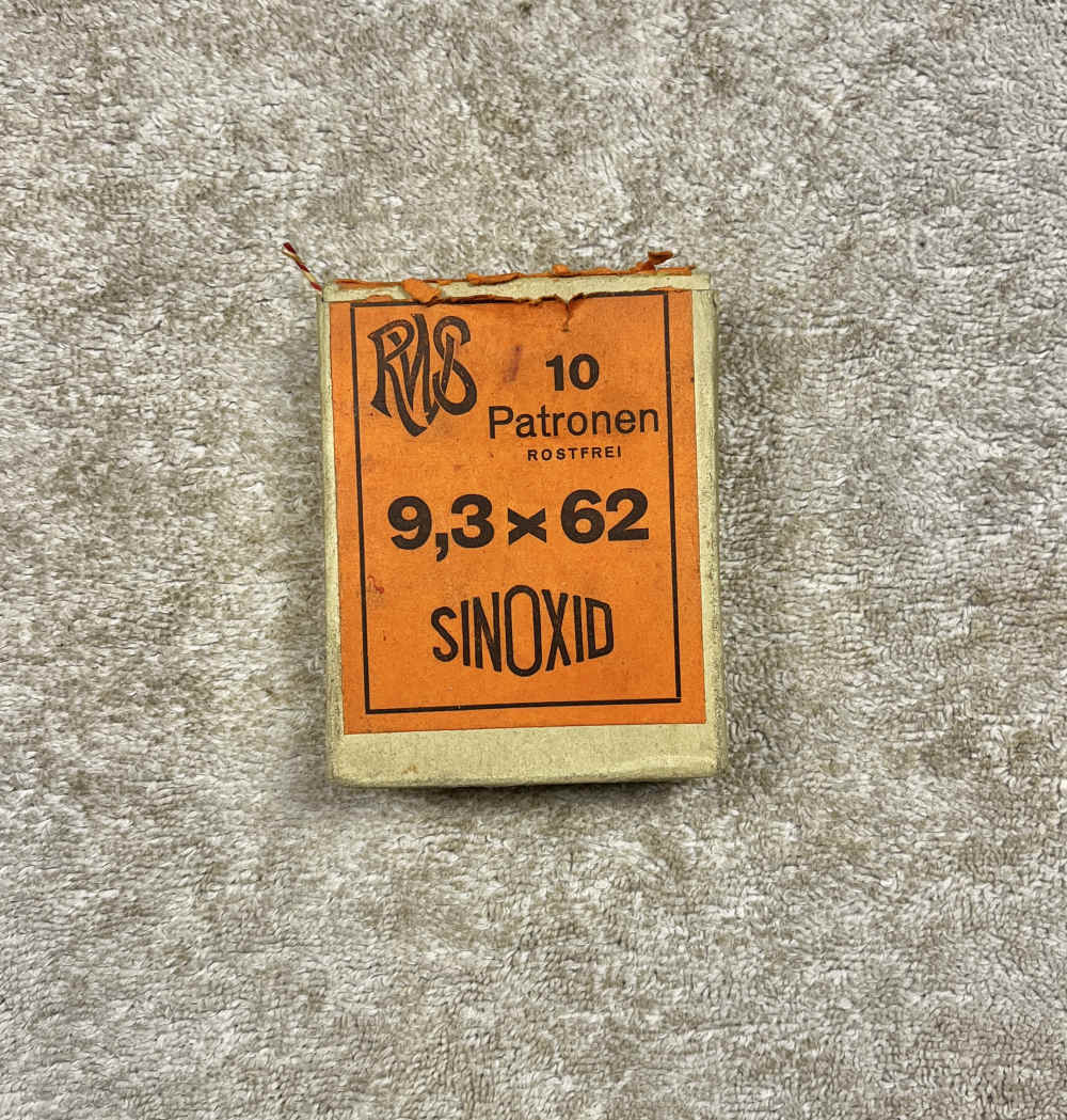 Vintage Box RWS 9.3 x 62 Sinoxid Ammo full box-img-0