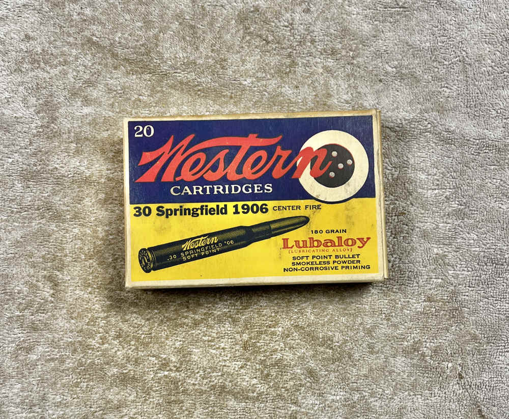 Vintage .30-06 Western Full Box Lubaloy-img-0