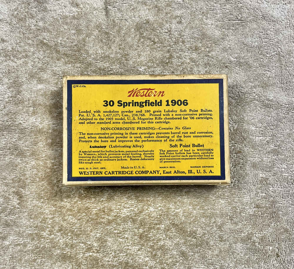 Vintage .30-06 Western Full Box Lubaloy-img-1