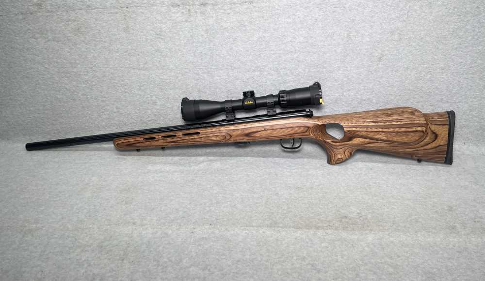 SAVAGE MARK II BTV Bolt Action Rifle .22 LR 22 MKII Blue 21” Laminate SCOPE-img-1