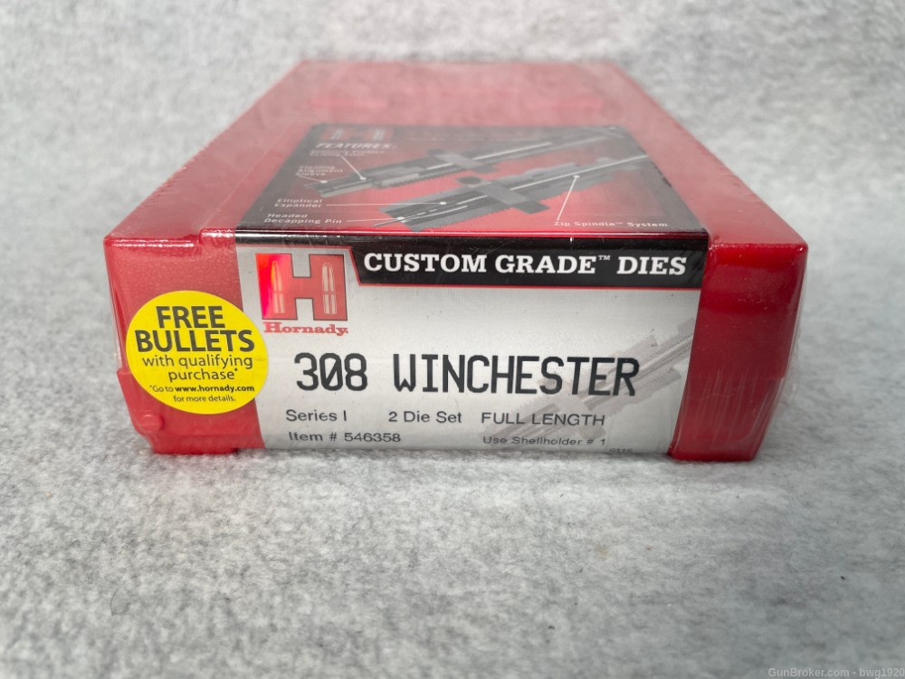 HORNADY .308 WIN FULL LENGTH 2 DIE SET 308 Custom Reloading 546358-img-1