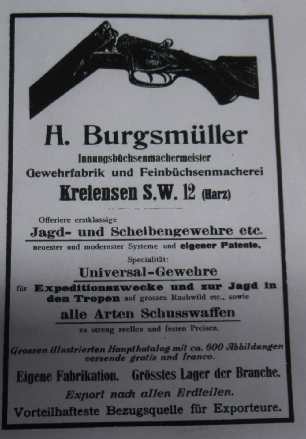 H Burgsmuller 22 Cal, Single Shot, Bolt Action, 23 3/8 barrel Very Good Con-img-9