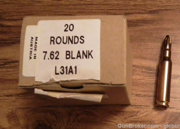 7.62 BLANK L31A1 20 RD PER BOX MADE IN AUSTRIA-img-1