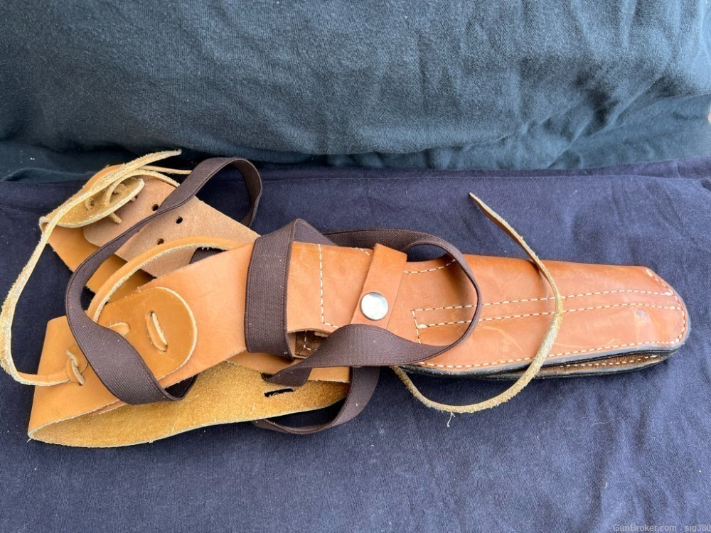 VINTAGE LONGHORN 60-24 LEATHER SHOULDER HOLSTER, EXCELLENT-img-5