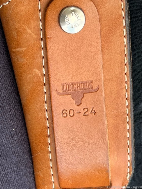 VINTAGE LONGHORN 60-24 LEATHER SHOULDER HOLSTER, EXCELLENT-img-3
