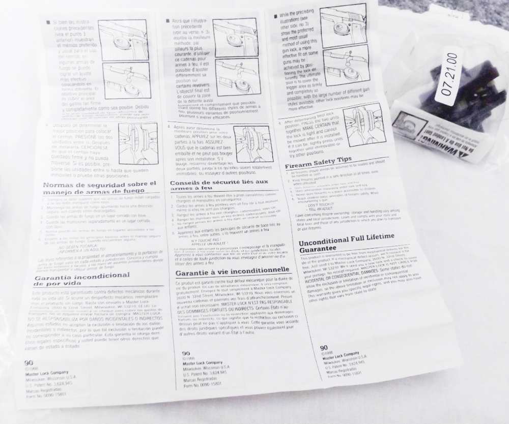 6 Master USA Smith & Wesson Trigger Locks Pre-2002 Pre-Lock free ship 90KAD-img-11