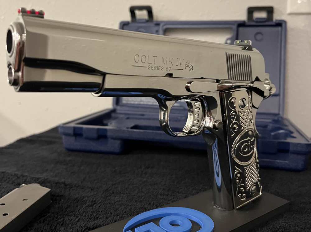 Colt 1911 Series 80 .45acp Breathtaking bright stainless! -img-19