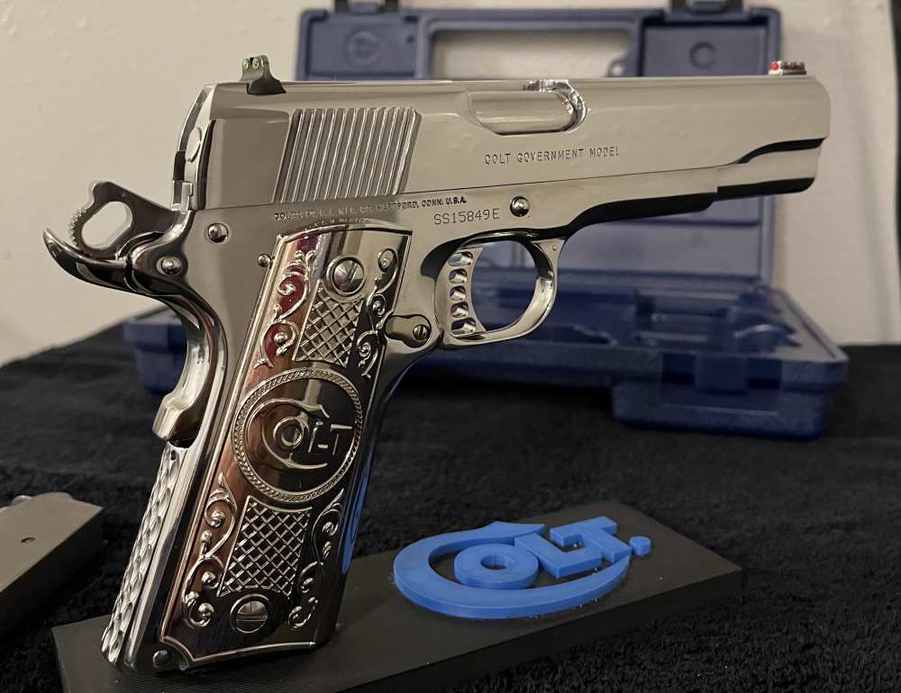 Colt 1911 Series 80 .45acp Breathtaking bright stainless! -img-21