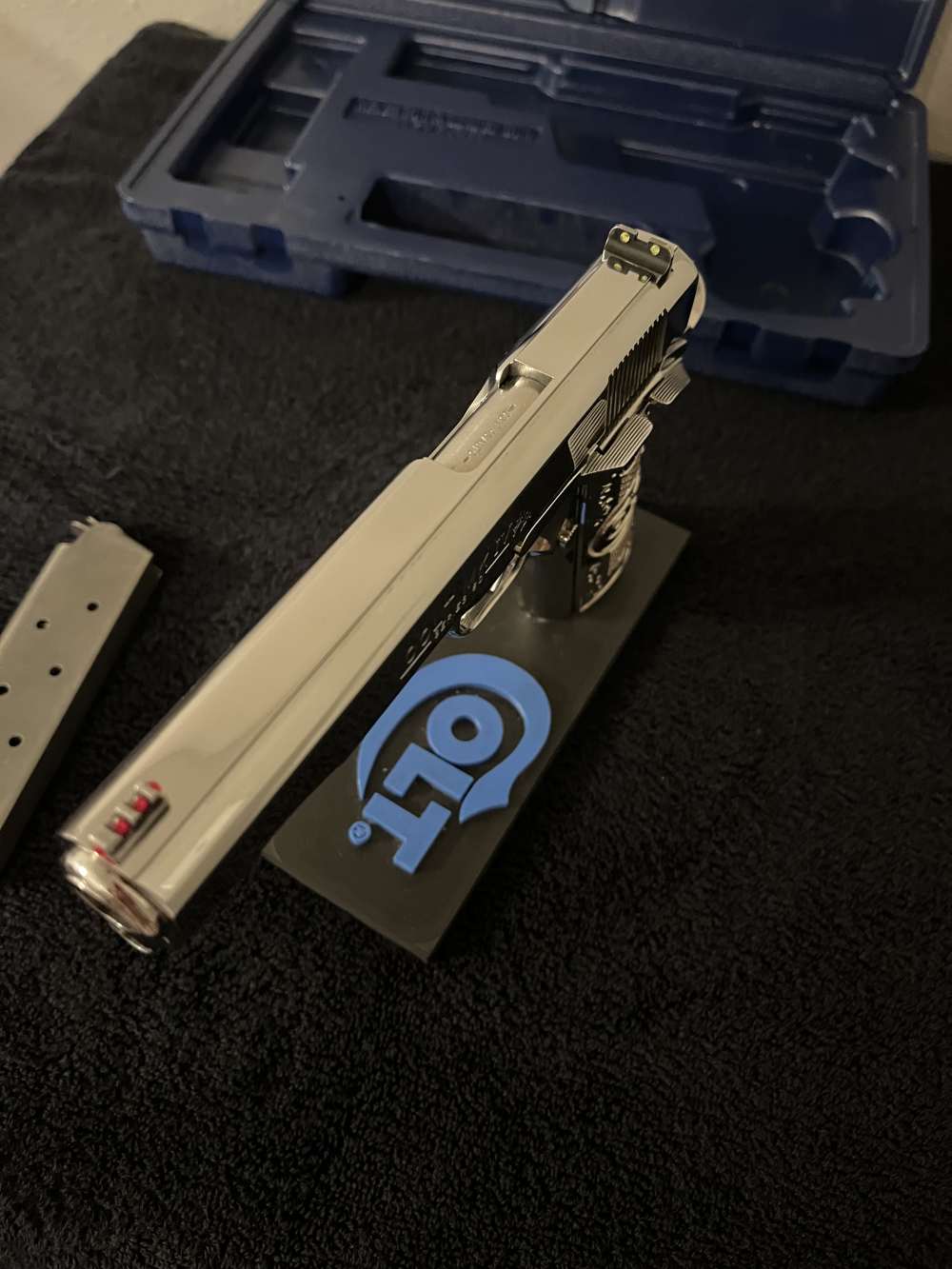 Colt 1911 Series 80 .45acp Breathtaking bright stainless! -img-15