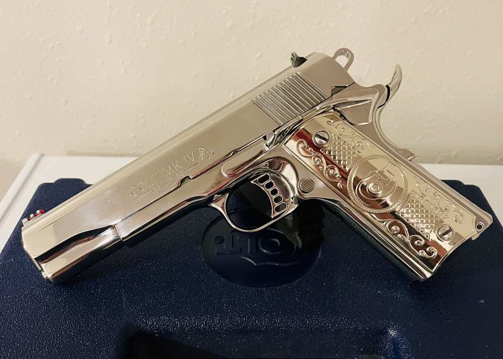 Colt 1911 Series 80 .45acp Breathtaking bright stainless! -img-0