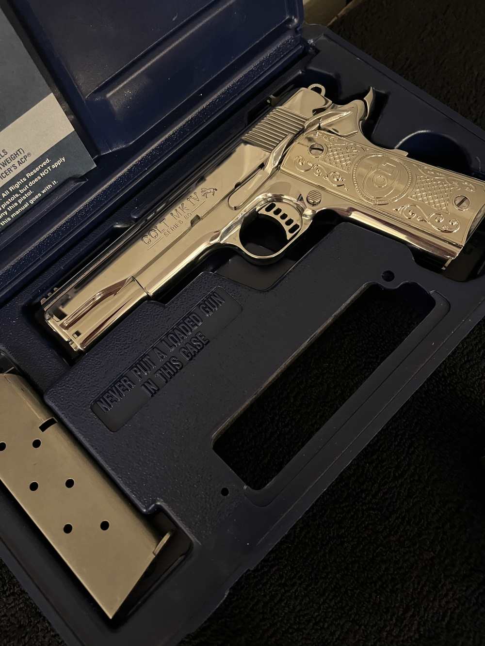 Colt 1911 Series 80 .45acp Breathtaking bright stainless! -img-4