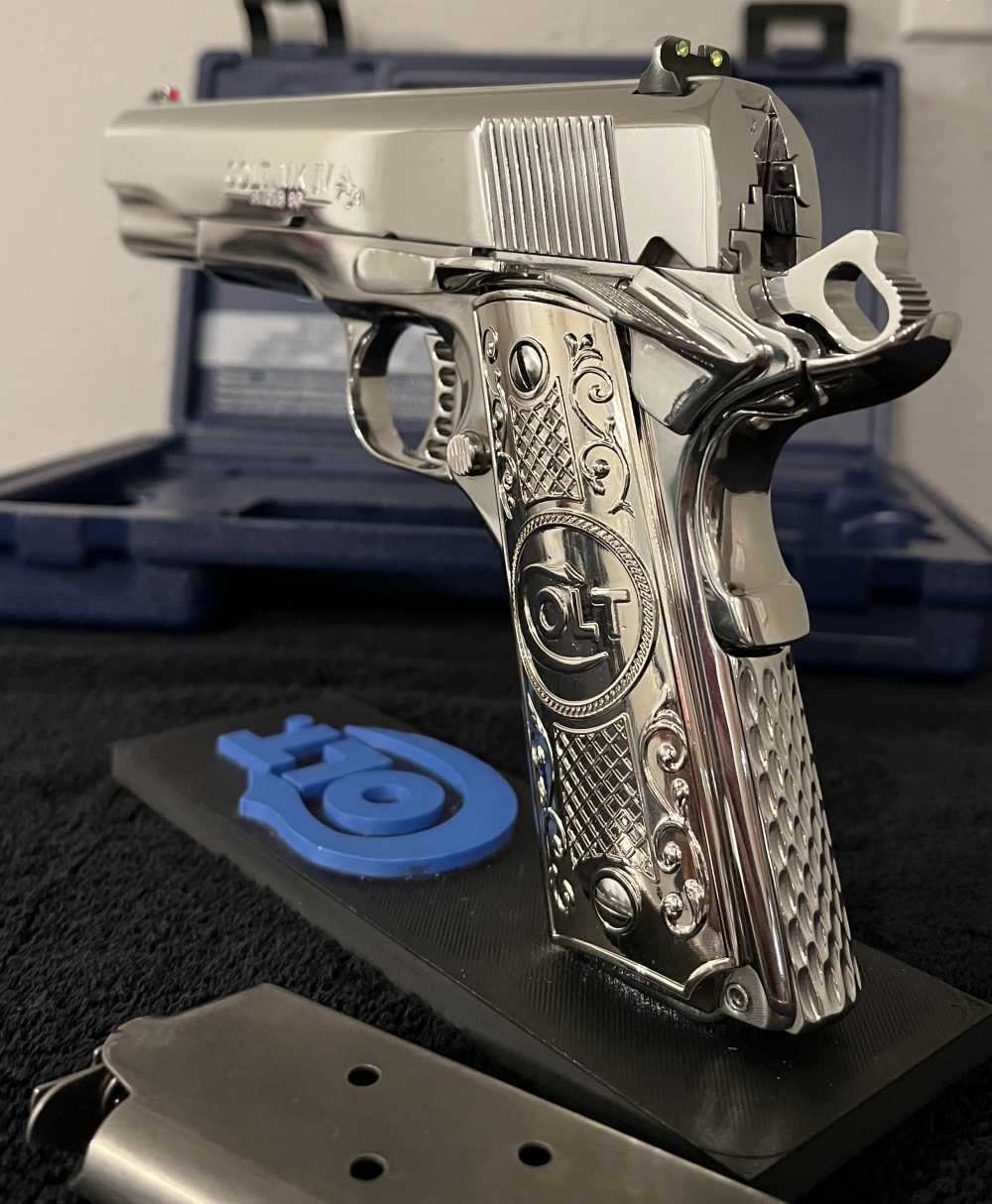 Colt 1911 Series 80 .45acp Breathtaking bright stainless! -img-23