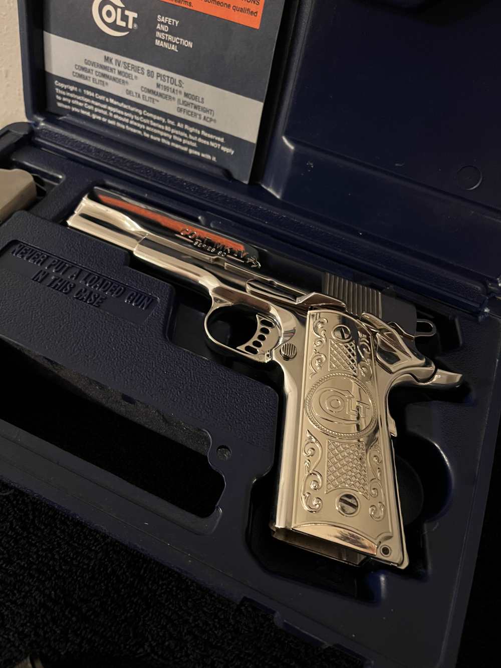 Colt 1911 Series 80 .45acp Breathtaking bright stainless! -img-3
