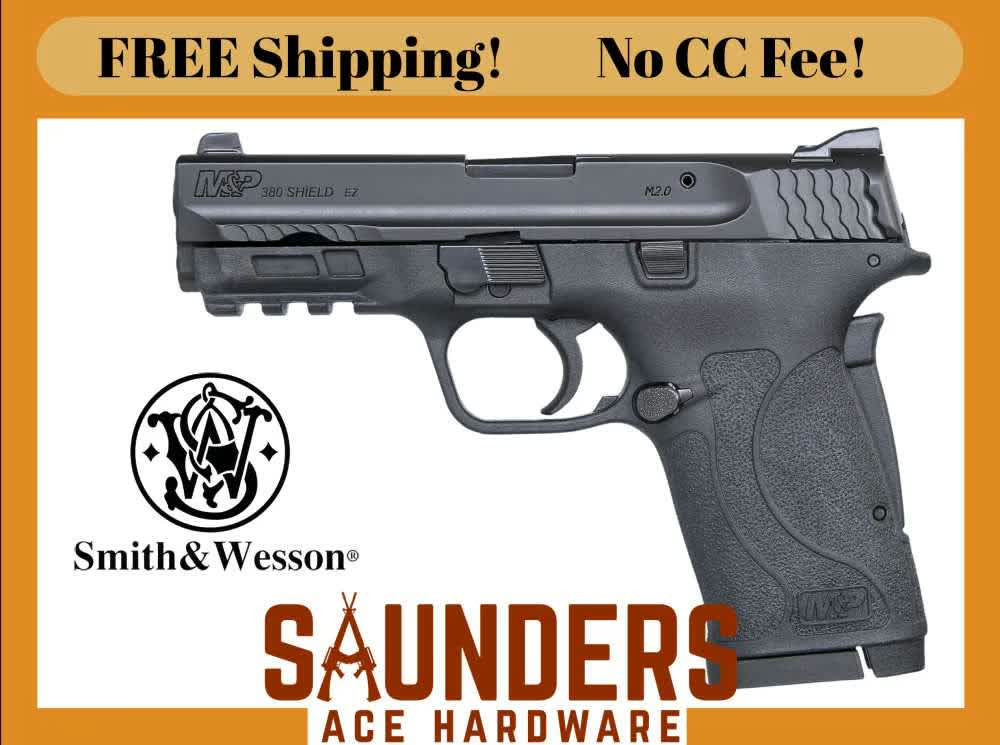 SMITH & WESSON M&P380 SHIELD EZ Pistol Easy Rack Slide Polymer Frame 380 8R-img-0