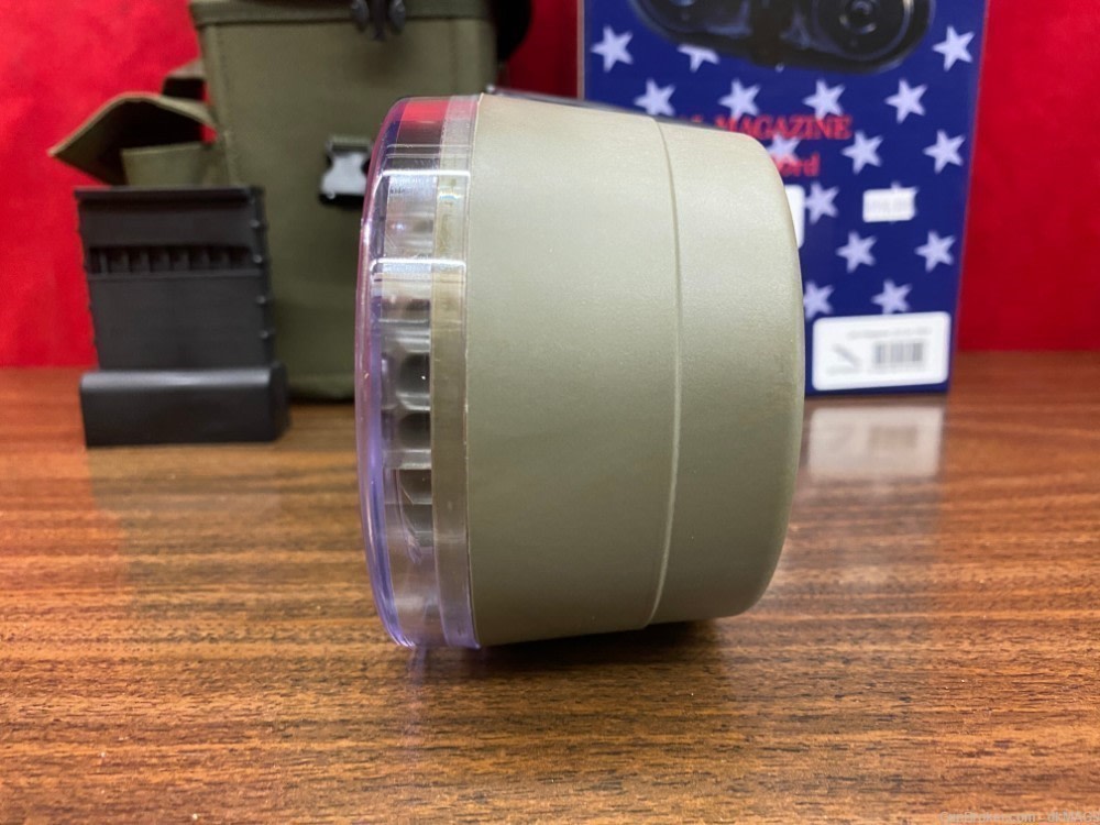 ODG OD Green RWB AR-15 M4 M16 .223 / 5.56 100 RD Drum Magazine Mag Clip-img-2
