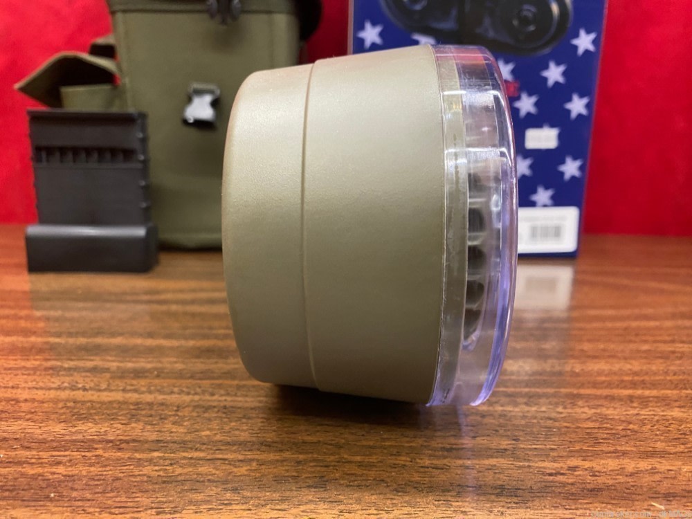 ODG OD Green RWB AR-15 M4 M16 .223 / 5.56 100 RD Drum Magazine Mag Clip-img-4