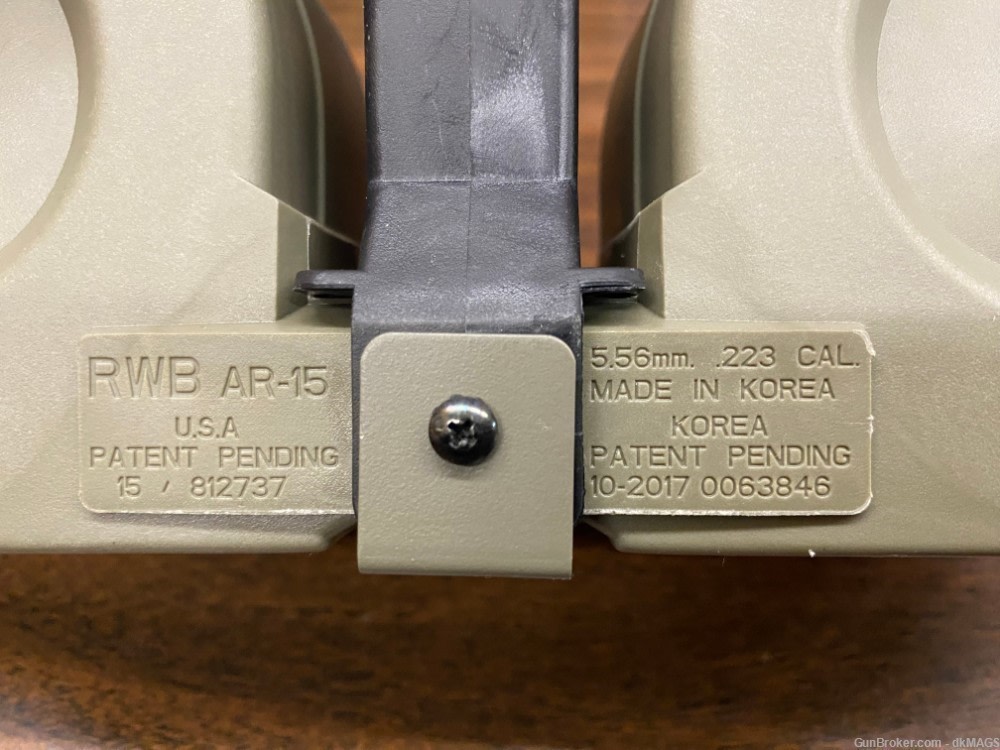 ODG OD Green RWB AR-15 M4 M16 .223 / 5.56 100 RD Drum Magazine Mag Clip-img-7