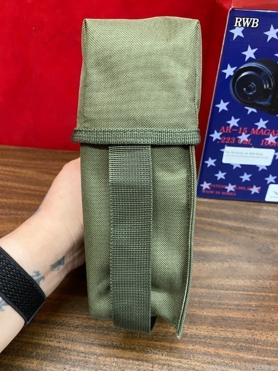 ODG OD Green RWB AR-15 M4 M16 .223 / 5.56 100 RD Drum Magazine Mag Clip-img-11