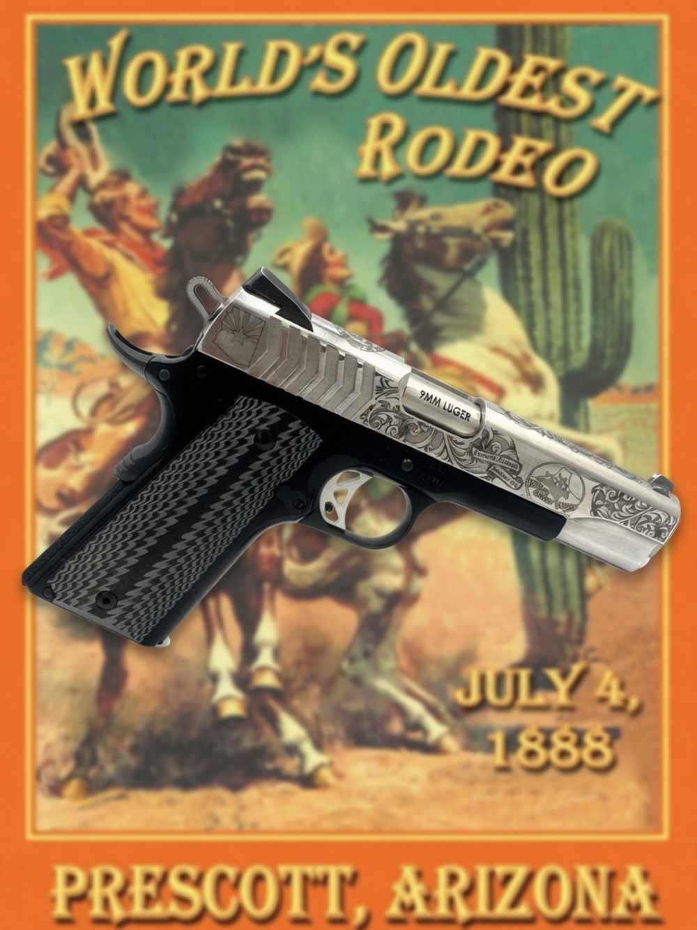RUGER 1911 Custom  Engraved 9MM Government -img-12
