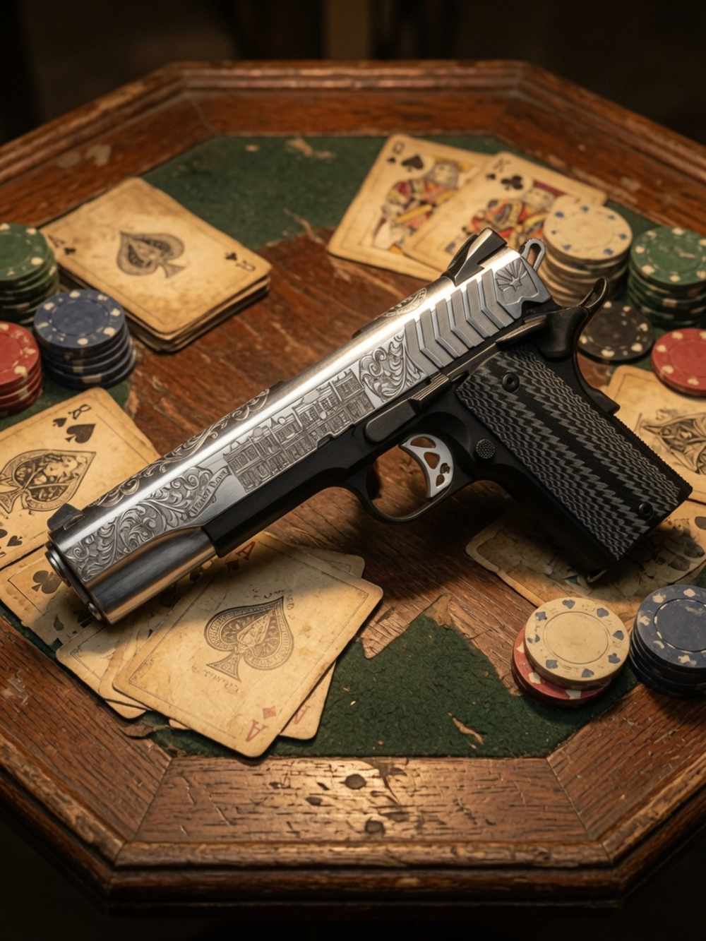 RUGER 1911 Custom  Engraved 9MM Government -img-0