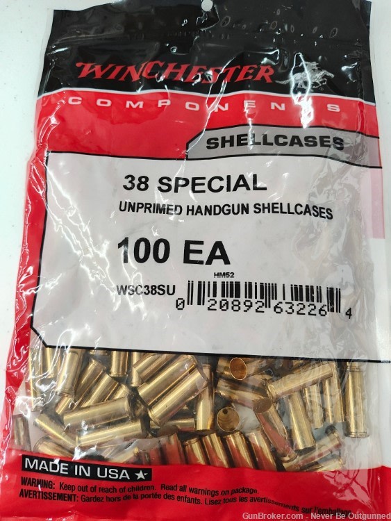 Winchester 38 Special Brass 100ct New-img-0