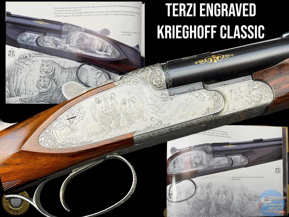 MARIO TERZI ENGRAVED - KRIEGHOFF CLASSIC BIG FIVE 500/416 + 20 GA BBLS-img-0