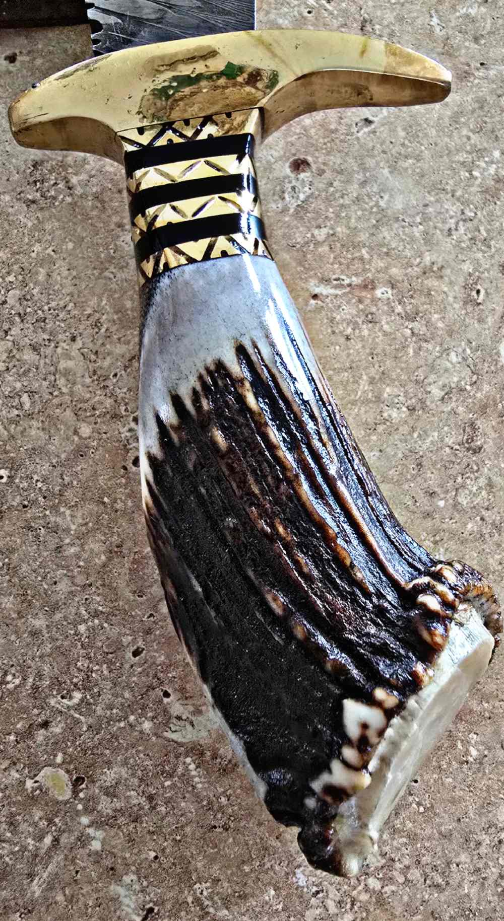 Damascus hand-made hand-forged CROWN STAG KUKRI -img-3