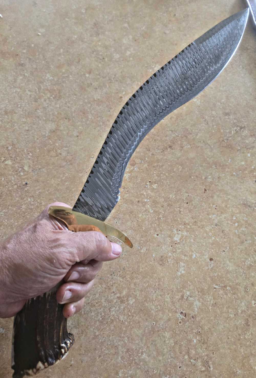 Damascus hand-made hand-forged CROWN STAG KUKRI -img-5