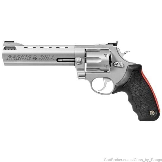 TAURUS RAGING BULL 44MAG SS 6.5" 6SH 2-444069 ADJ SGTS/PORTED-img-0