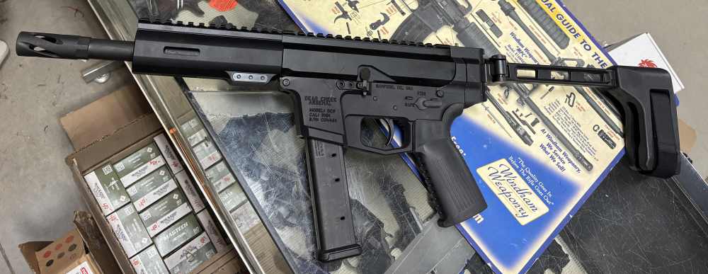 AR9 AR15 shoots 9mm BCA Billet pistol 7.5" HBAR Glock Mags(no card fees)-img-0