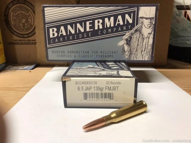 Bannerman 6.5 Jap 139gr FMJ BT 200 Rounds 6.5x50-img-0