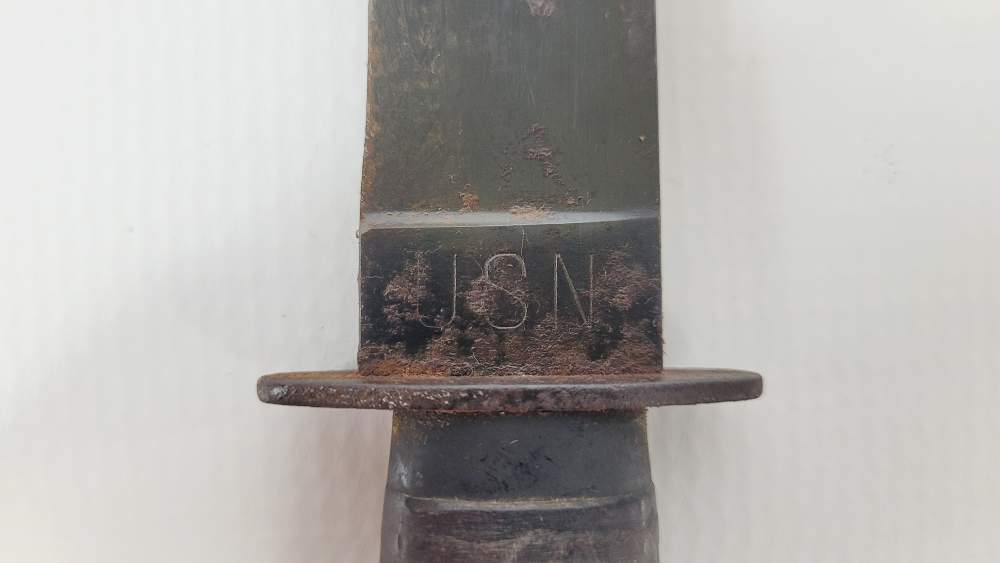 US Navy Boker & Co Knife, WWII Era w Sheath-img-4