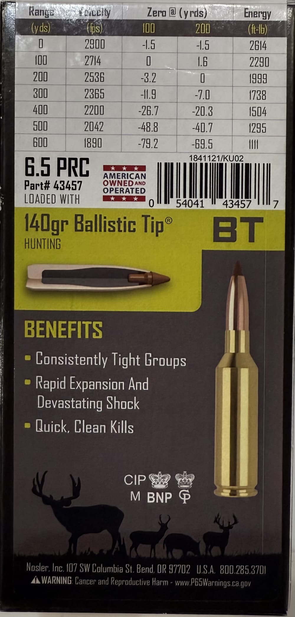 Nosler Ballistic Tip 6.5 PRC 140gr BT-img-1