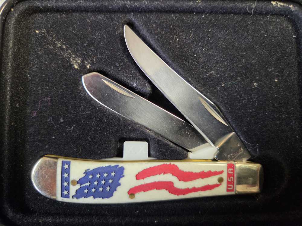 W.R. Case & Sons Mini Trapper Pattern 6207 SS Patriotic / Star Spangled Ser-img-6