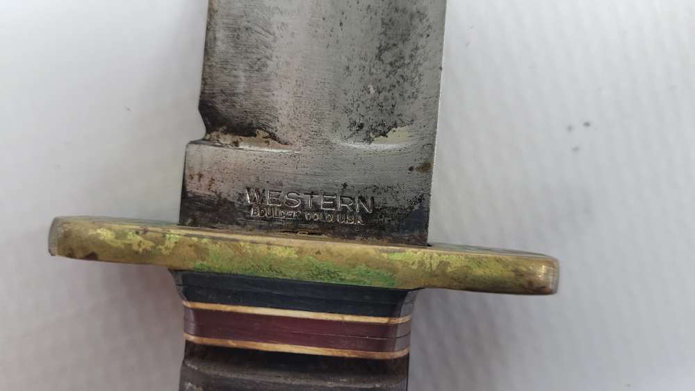 Western Bolder L46-8 70's Era w Sheath-img-5