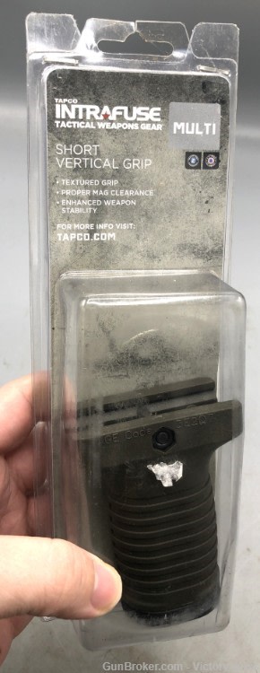 Tapco Intrafuse Short Vertical Grip OD Green Picatinny 751348005836-img-0