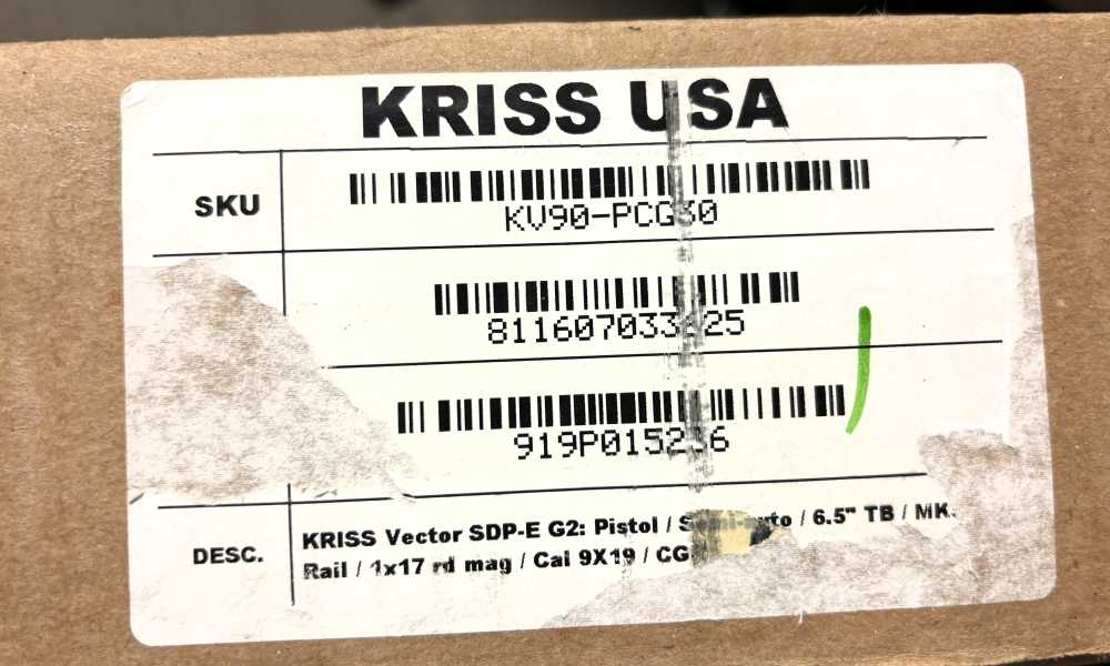 Factory New KRISS Vector SDP G2 9mm Pistol Combat Grey No Reserve!-img-10