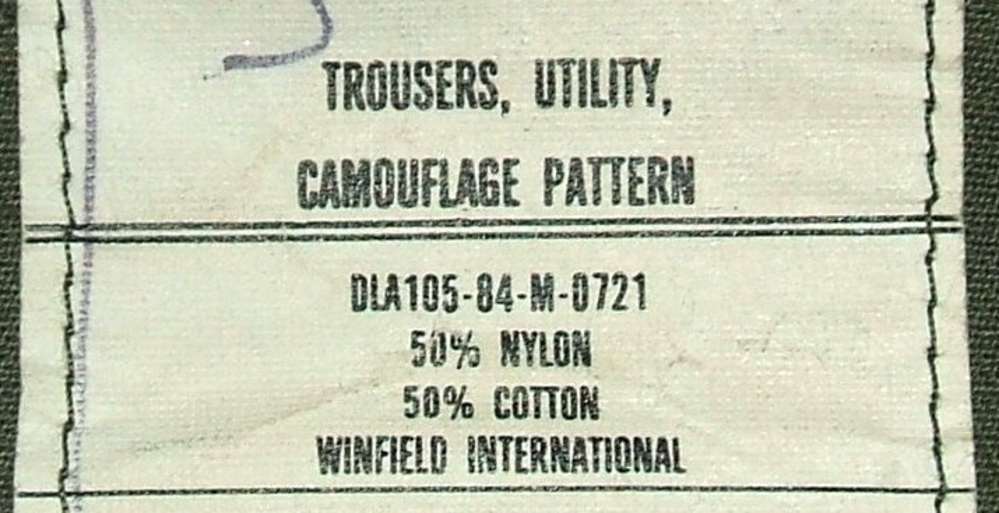 Utility "jungle" trousers: "tigerstripe" camouflage small-med poly/cotton-img-2