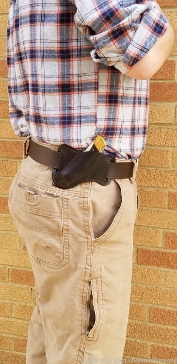 Barsony Black Leather Horizontal Canted Knife Sheath-img-3