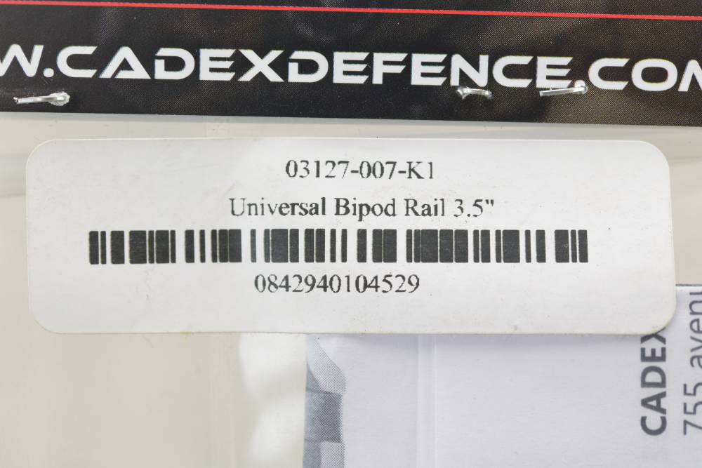 CADEX INC. PART 03127-007-K1 UNIVERSAL BIPOD RAIL, 3.5" LONG, FOR CDX-R7 SP-img-1