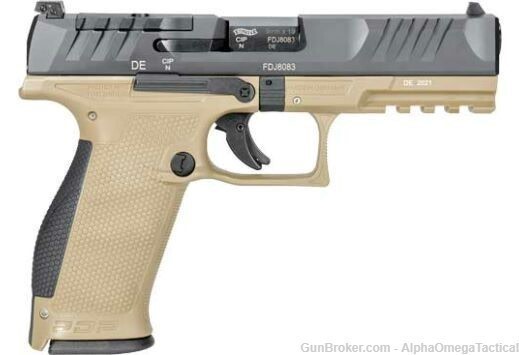 WALTHER PDP OR 9MM 4.5" 18-SHOT TAN POLYOMER FRAME-img-0