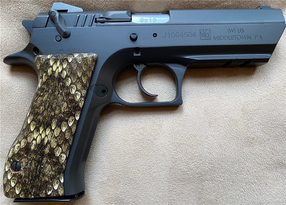 Rattlesnake Grips for IWI Magnum Research Jericho 941 Baby Eagle GRIPS ONLY-img-1