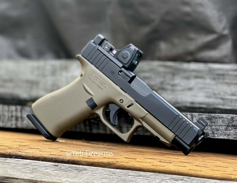 Glock 48 MOS 9mm W/ Glock FDE Cerakote CHPWS Adapter RMRcc 3.25 -img-1