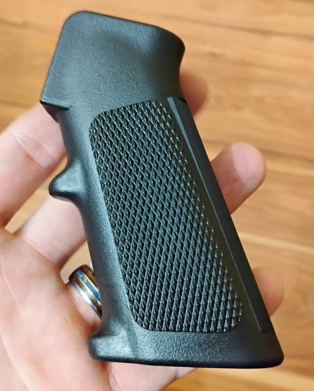 Thick AR-15 A2 Style Black Grip - Less Hardware - NOS-img-5