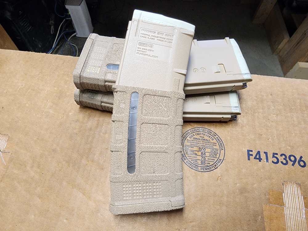 PICS! HAND STIPPLED SIX MAGPUL PMAG AR-15 30 ROUND MAG M3 FDE 556 223 AR M4-img-0